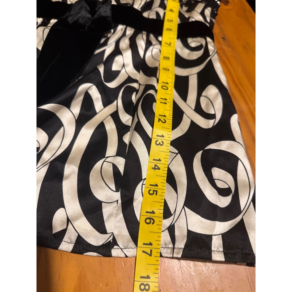 BLACK WHITE Y2K BABYDOLL CAMI S LACE TRIM SATIN BOW COQUETTE FAIRY TOP microtop - Picture 10 of 11